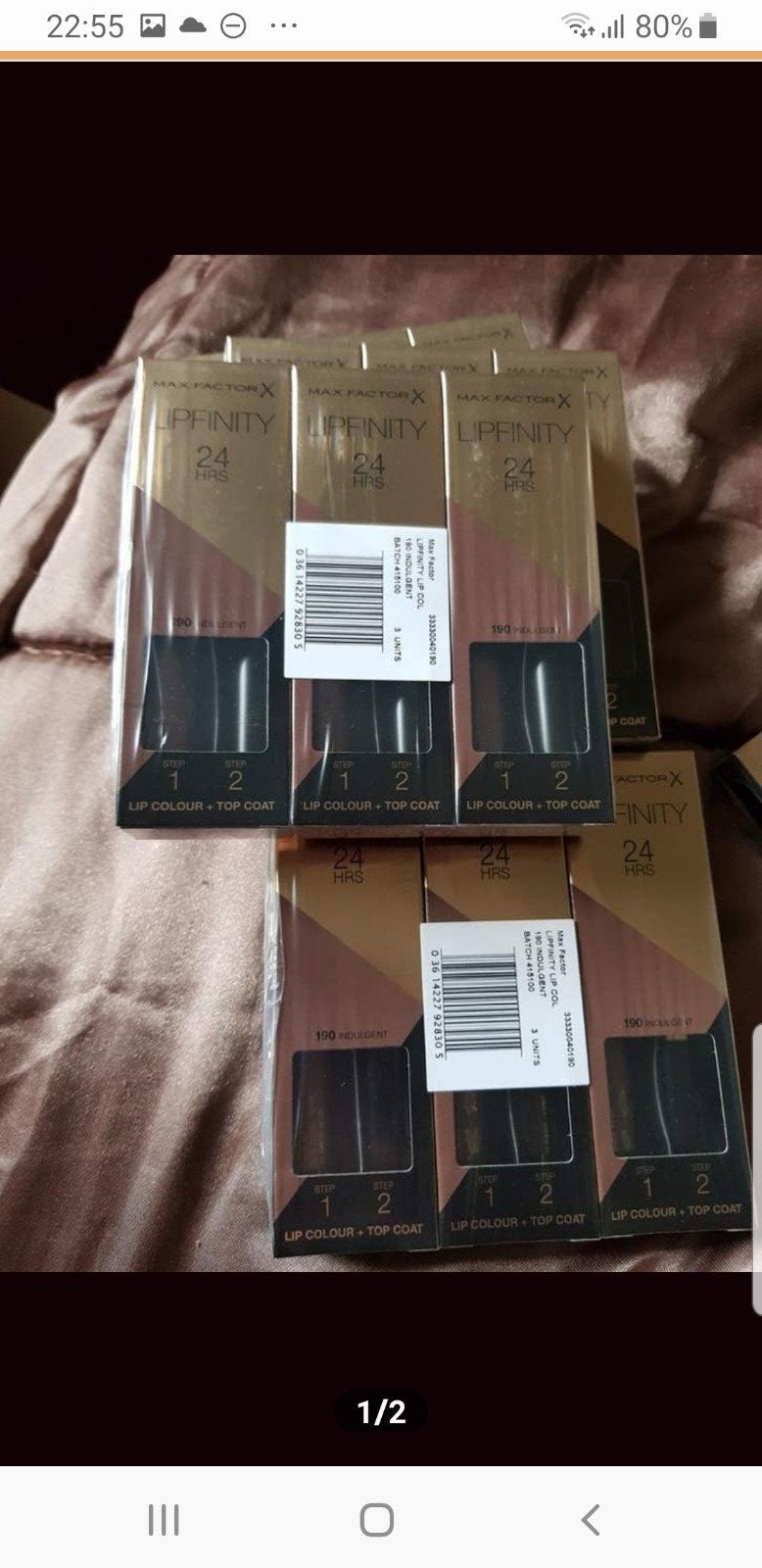 10 stuks maxfactor lipfinity zonder topcoat nr 190, Verzenden, Nieuw, Overige kleuren, Handen en Nagels