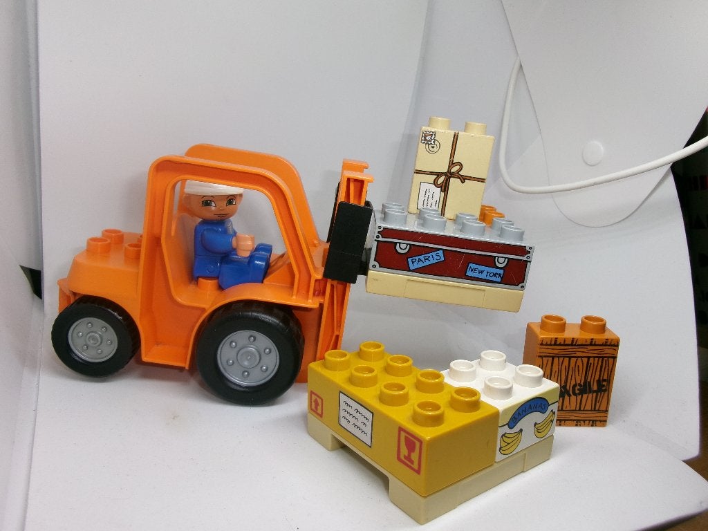 Duplo Heftruck, Ophalen of Verzenden, Zo goed als nieuw, Duplo, Complete set