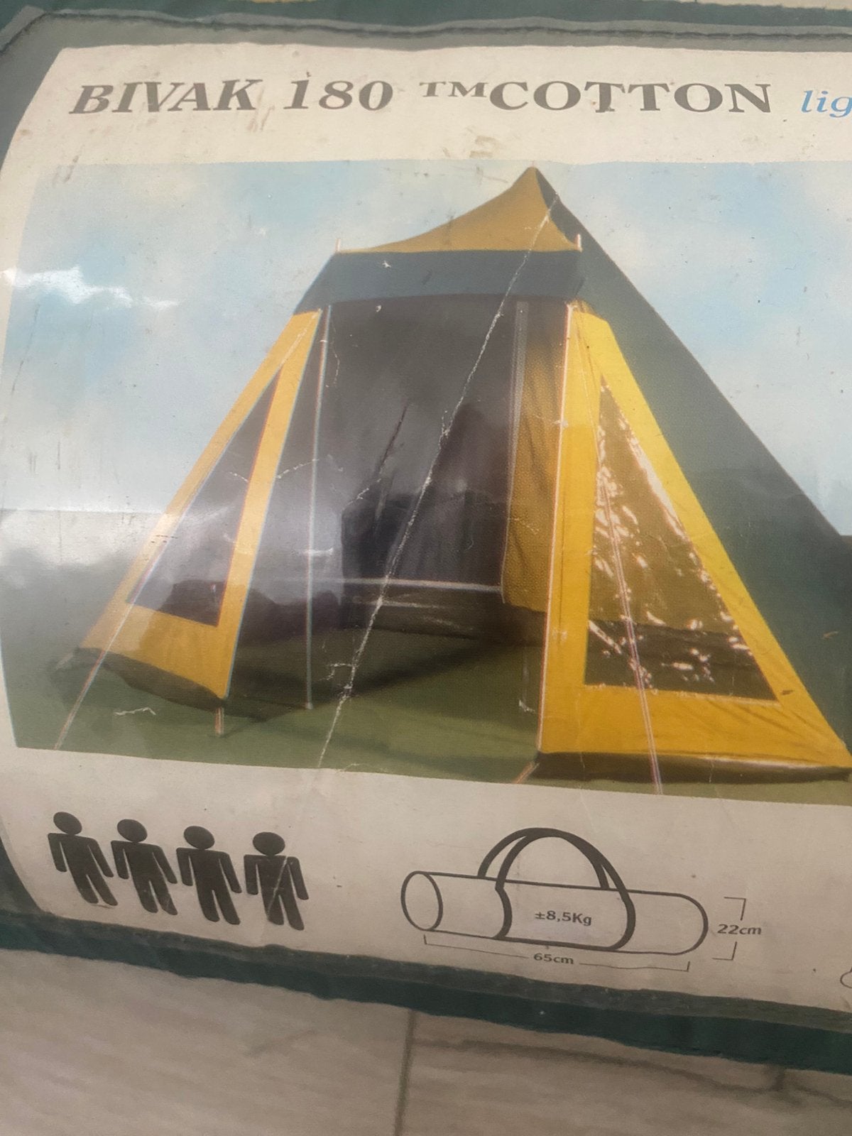 Bivak 180  cotton 4 persoons tent, Ophalen of Verzenden, Gebruikt