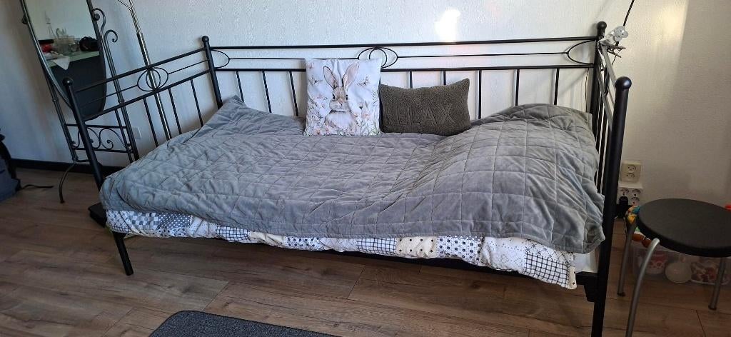 1 persoonsbed, Huis en Inrichting, Slaapkamer | Bedden, Ophalen, Gebruikt, 90 cm, Eenpersoons