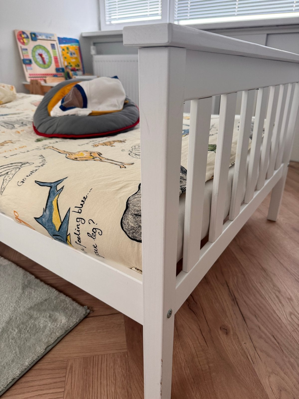 Wit kinderbed met lattenbodem exclusief matras, Gebruikt, 70 tot 85 cm, Ophalen of Verzenden, Lattenbodem