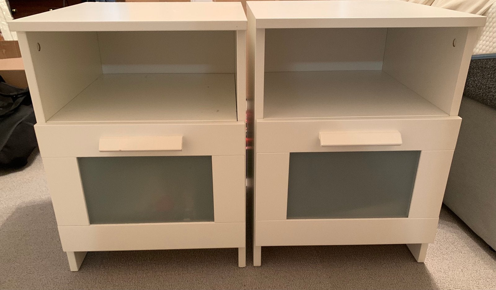 IKEA BRIMNES nachtkastjes, Ophalen, Zo goed als nieuw, Minder dan 45 cm