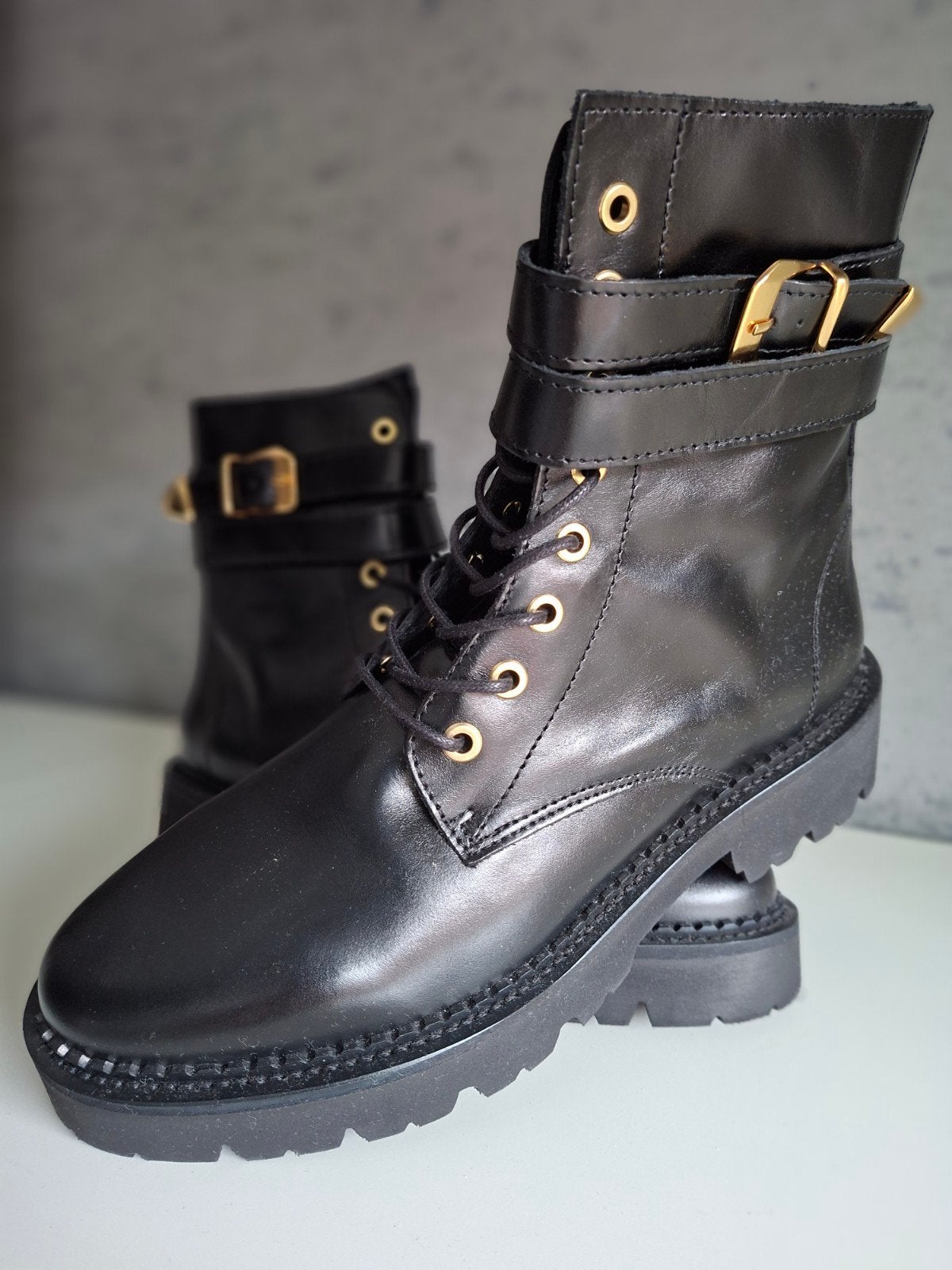 Zwarte leren boots maat 39, Tango, Zwart, Lage of Enkellaarzen, Nieuw