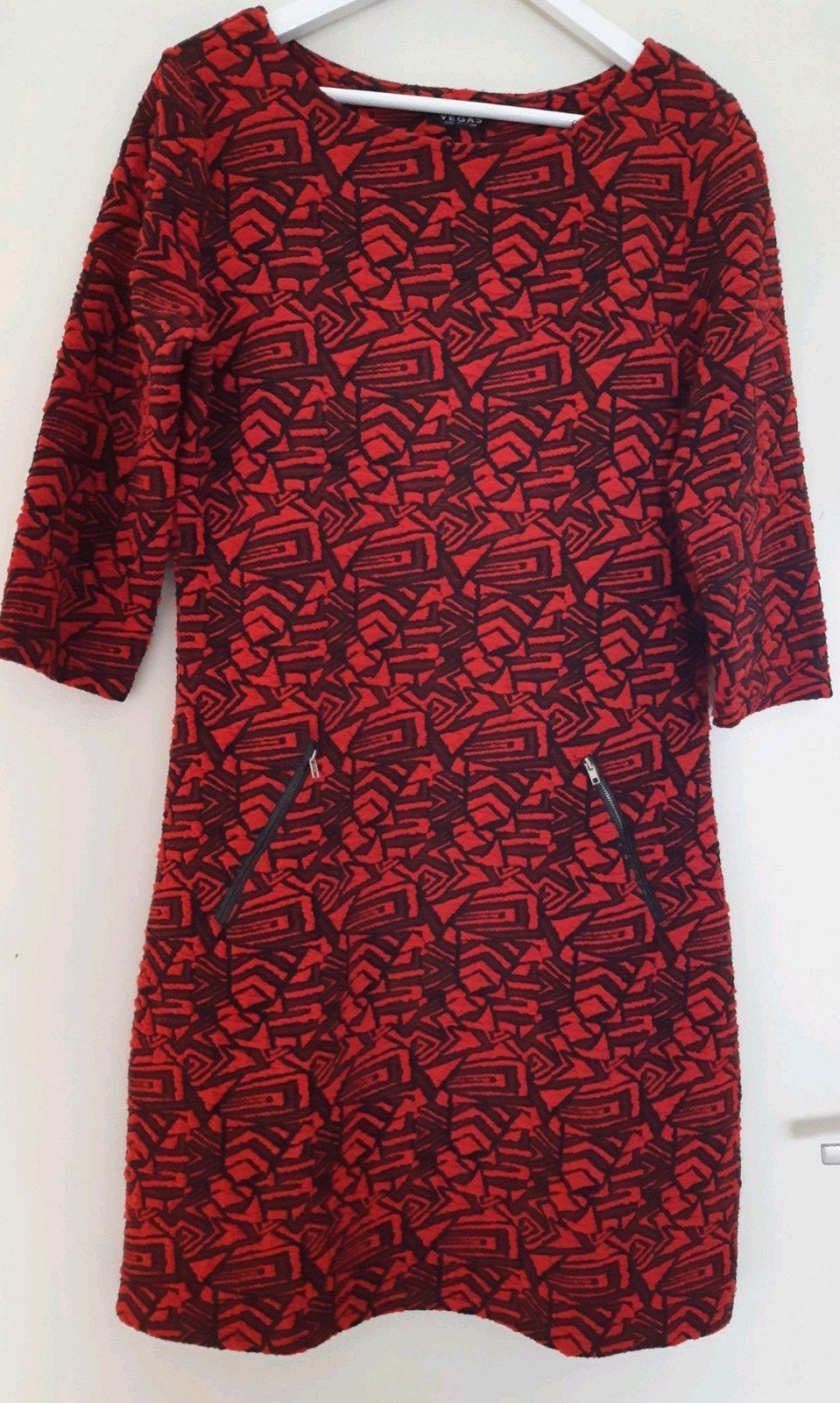 Jurk van Vegas Collection, Maat 42/44 (L), Zo goed als nieuw, Boven de knie, Rood