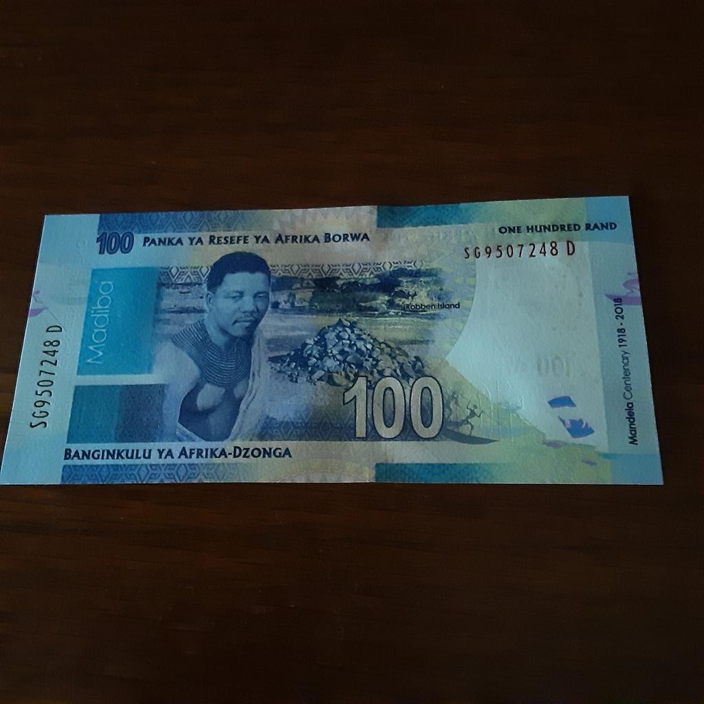 100 Rand Zuid-Afrika  Uncirculated nooit gebruikt, Ophalen of Verzenden, Zuid-Afrika
