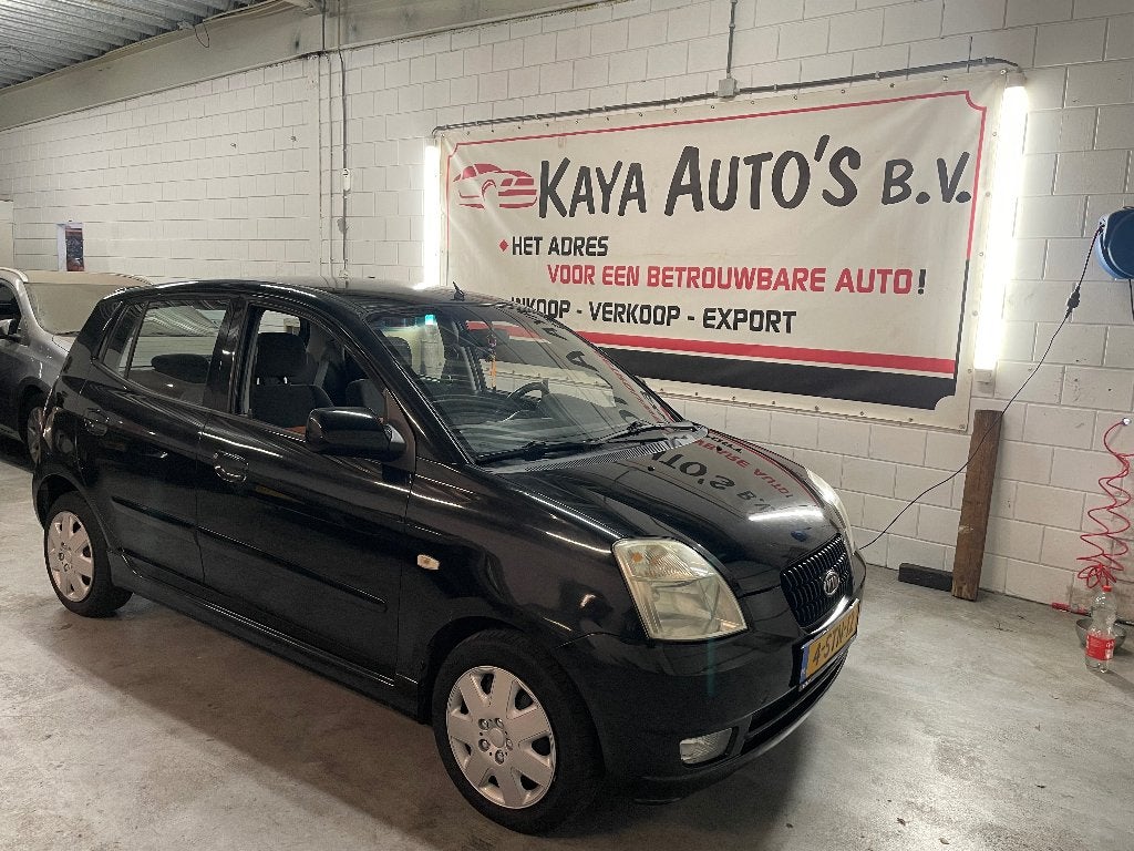Kia Picanto 1.1 AIRCO 2006 Zwart, 4 cilinders, Zwart, Bedrijf, Handgeschakeld
