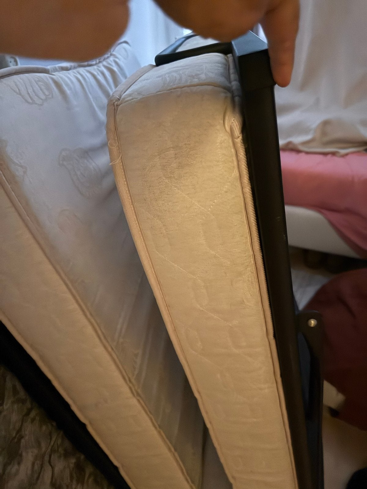 Opvouwbaar logeerbed met matras en wieltjes, Eenpersoons, Zwart, Ophalen of Verzenden, 200 cm