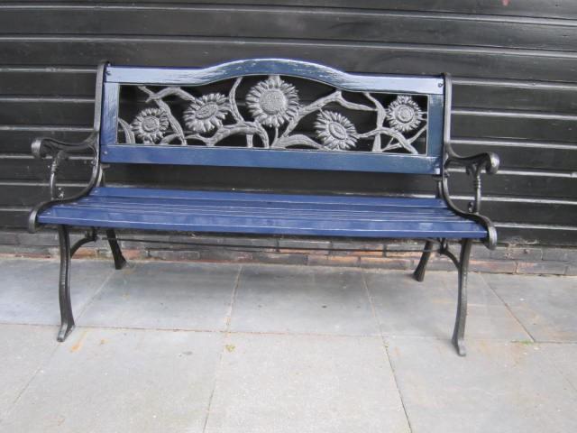 Gietijzeren tuinbank, Tuin en Terras, Ophalen, Nieuw, Hout