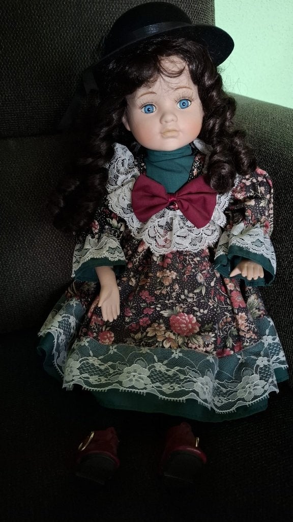 Pop porseleinen vintage nieuwstaat, Verzamelen, Poppen, Ophalen, Zo goed als nieuw, Pop