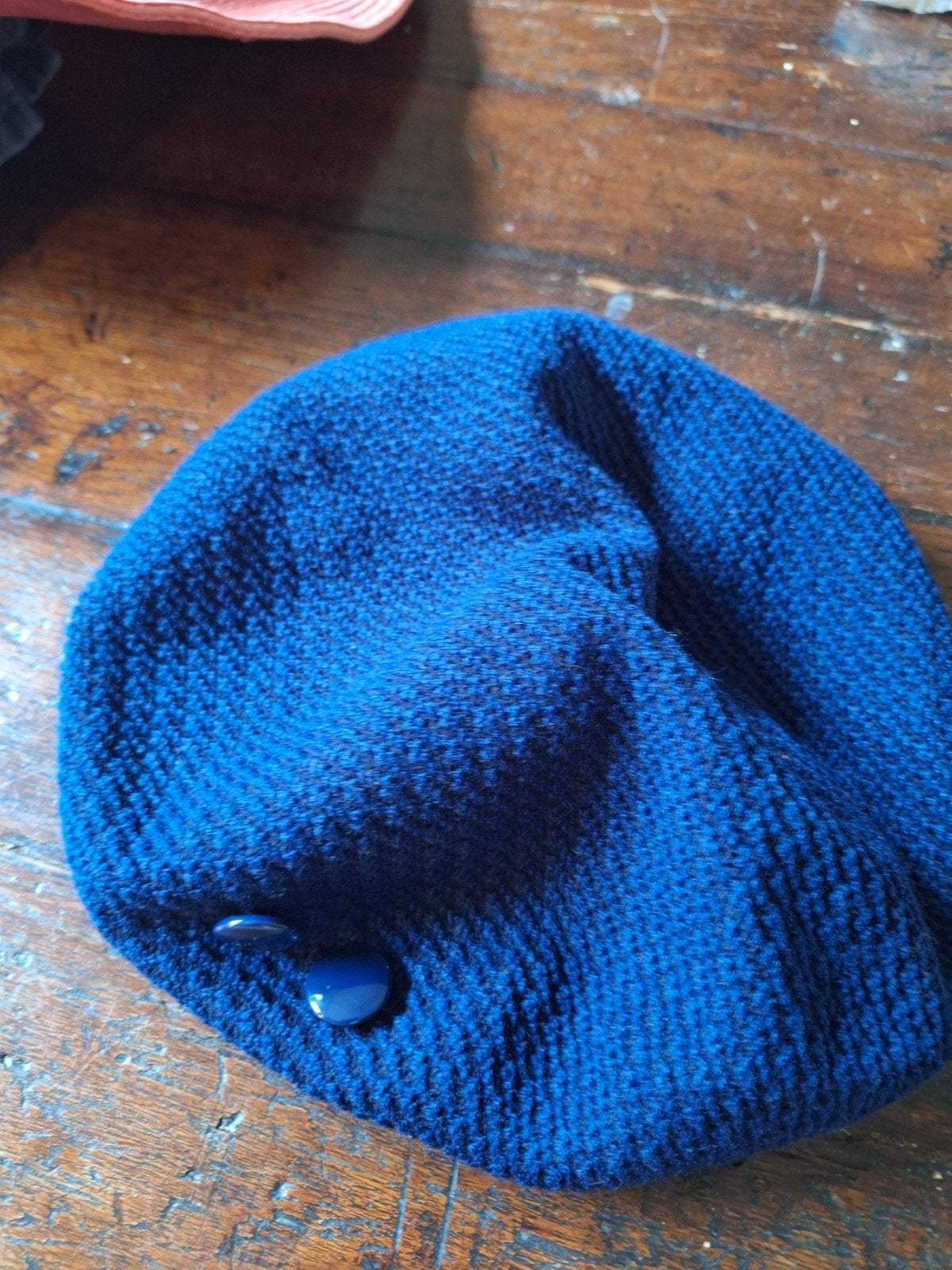 Marineblauwe baret, kleine damesmaat, Ophalen of Verzenden, Gedragen, 55 cm (S, 6⅞ inch) of minder, Pet