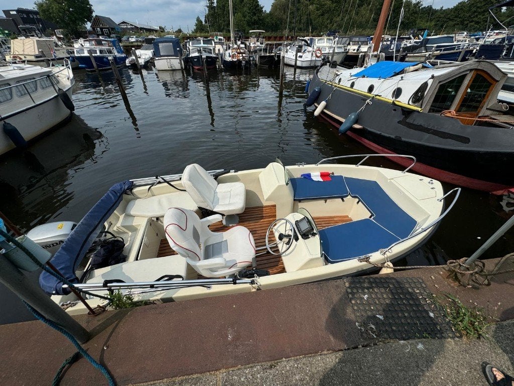 Family 420 Console Boot met Honda 10pk en trailer, Watersport en Boten, Ophalen, Overige merken, Gebruikt, 4 m