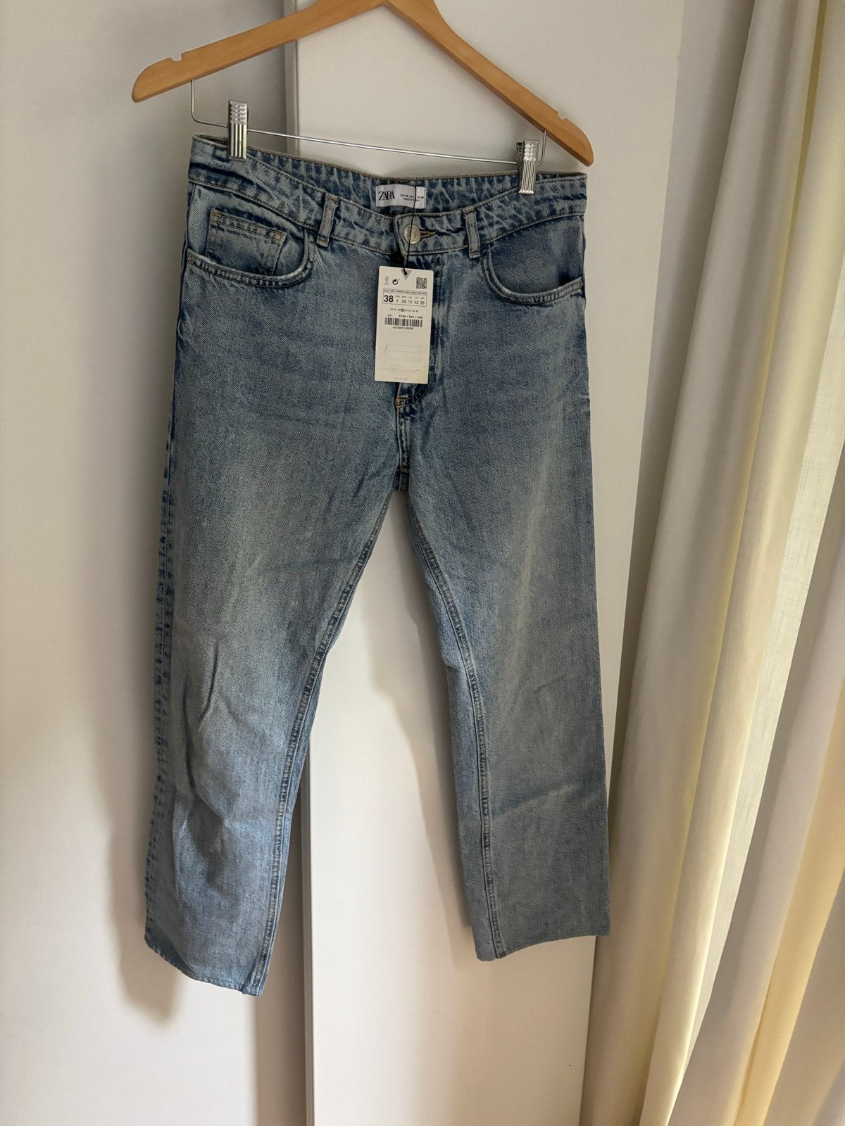 Nieuwe Zara jeans, lichte blauwe spijkerbroek, maat 38, Ophalen of Verzenden, Nieuw, Blauw, W28 - W29 (confectie 36)