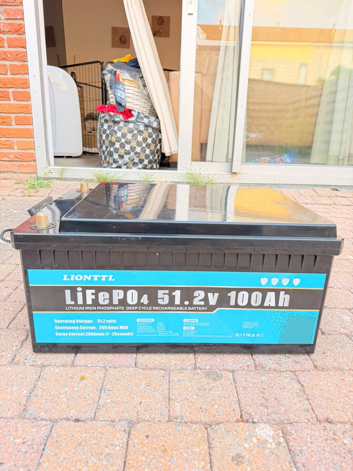 LiFePO4 lithium accu 51,2V 100Ah – deep cycle batterij, Ophalen, Gebruikt