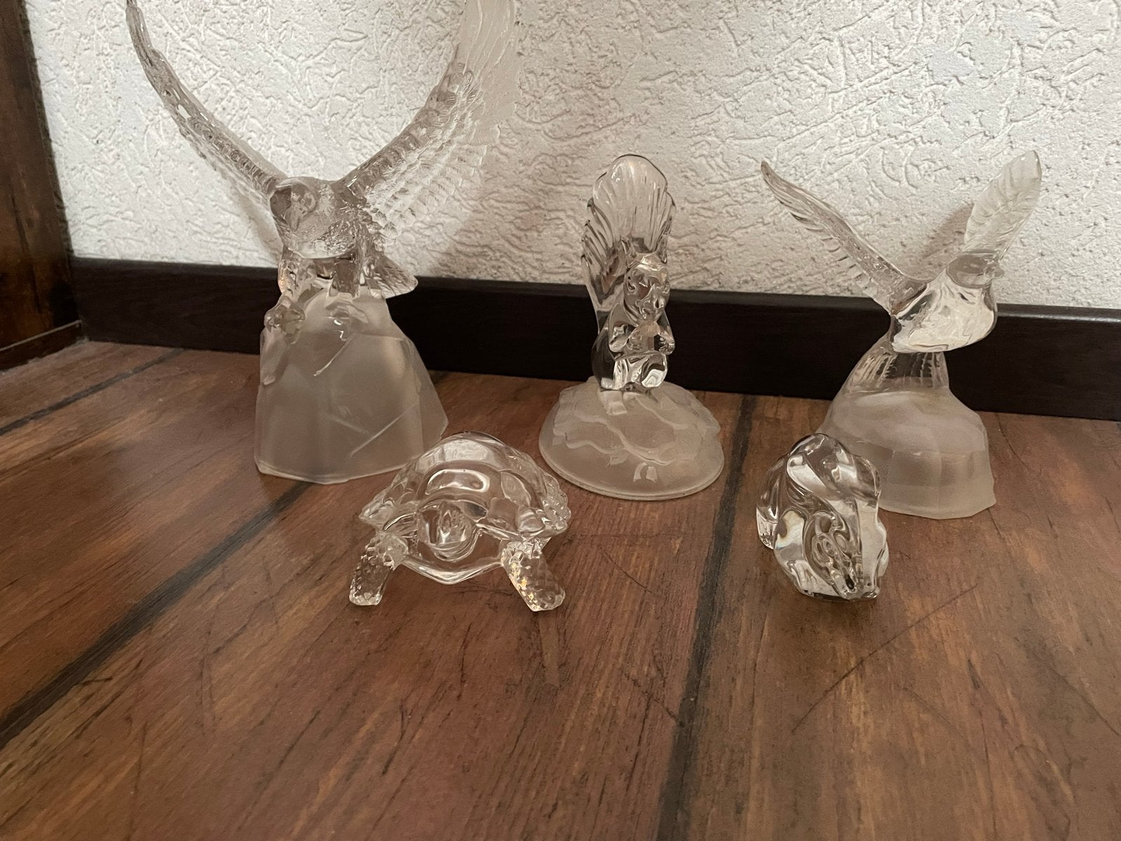 Leuke set van kristallen dierenbeeldjes, Antiek en Kunst, Antiek | Glas en Kristal, Ophalen