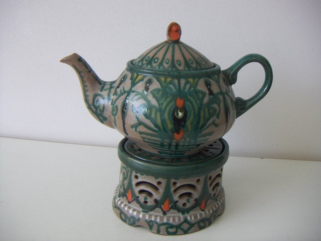 Zuid Holland Gouda plateel keramiek theepot op comfoor., Antiek en Kunst, Antiek | Keramiek en Aardewerk, Ophalen of Verzenden
