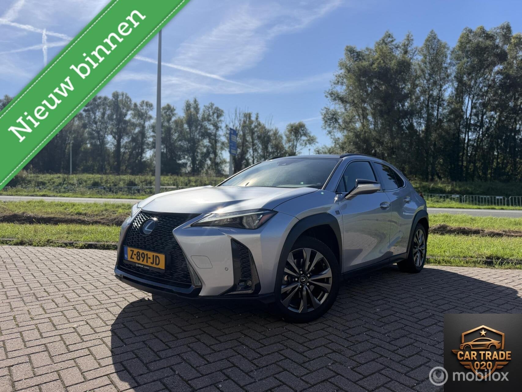 Lexus UX 250h F Sport LEDER|CARPLAY|BLACK PAKKET|, Auto's, Gebruikt, 4 cilinders, Leder, Bedrijf