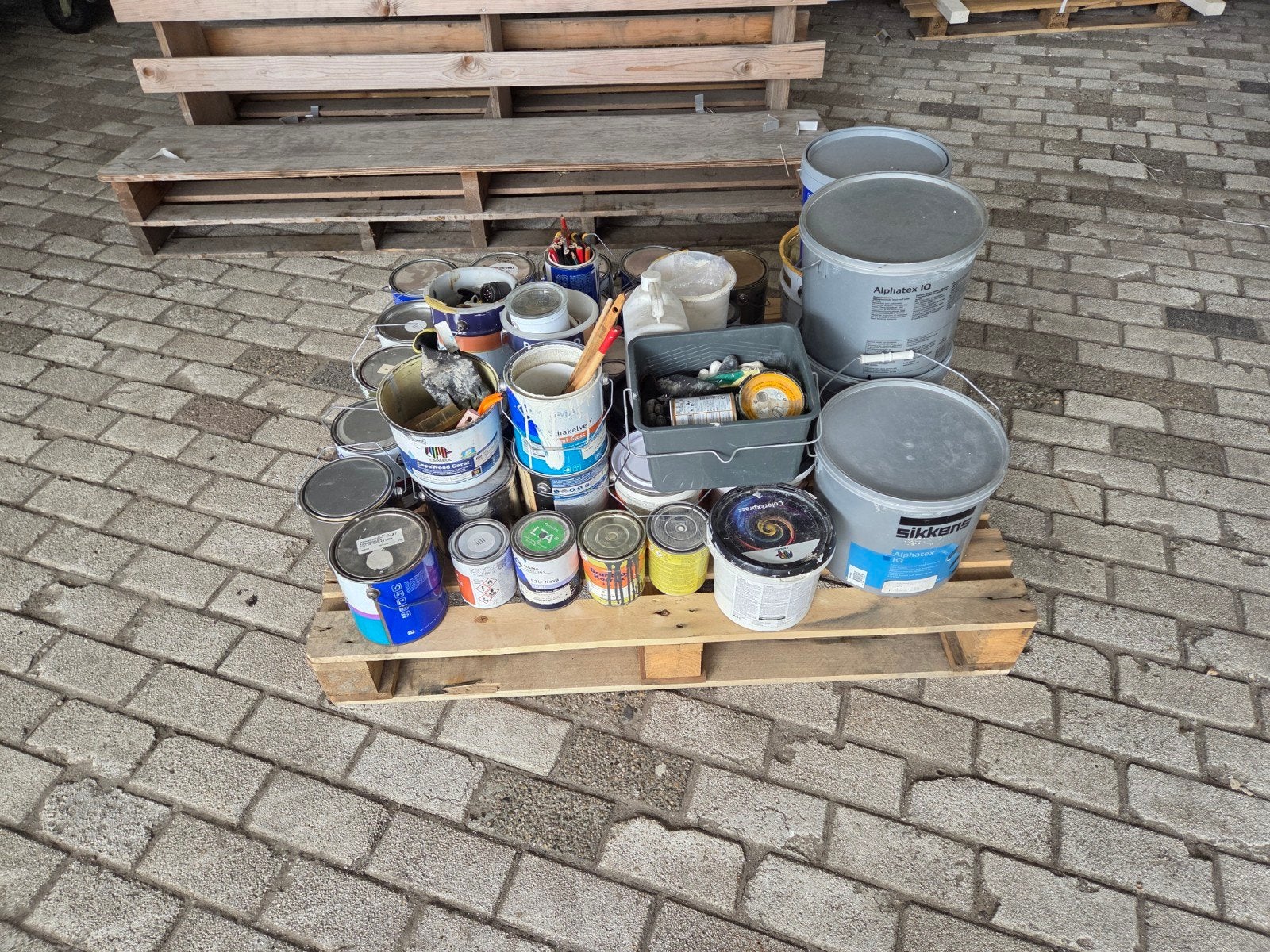 partij Diverse verf en lak, Ophalen, Gebruikt, Overige kleuren, Verf