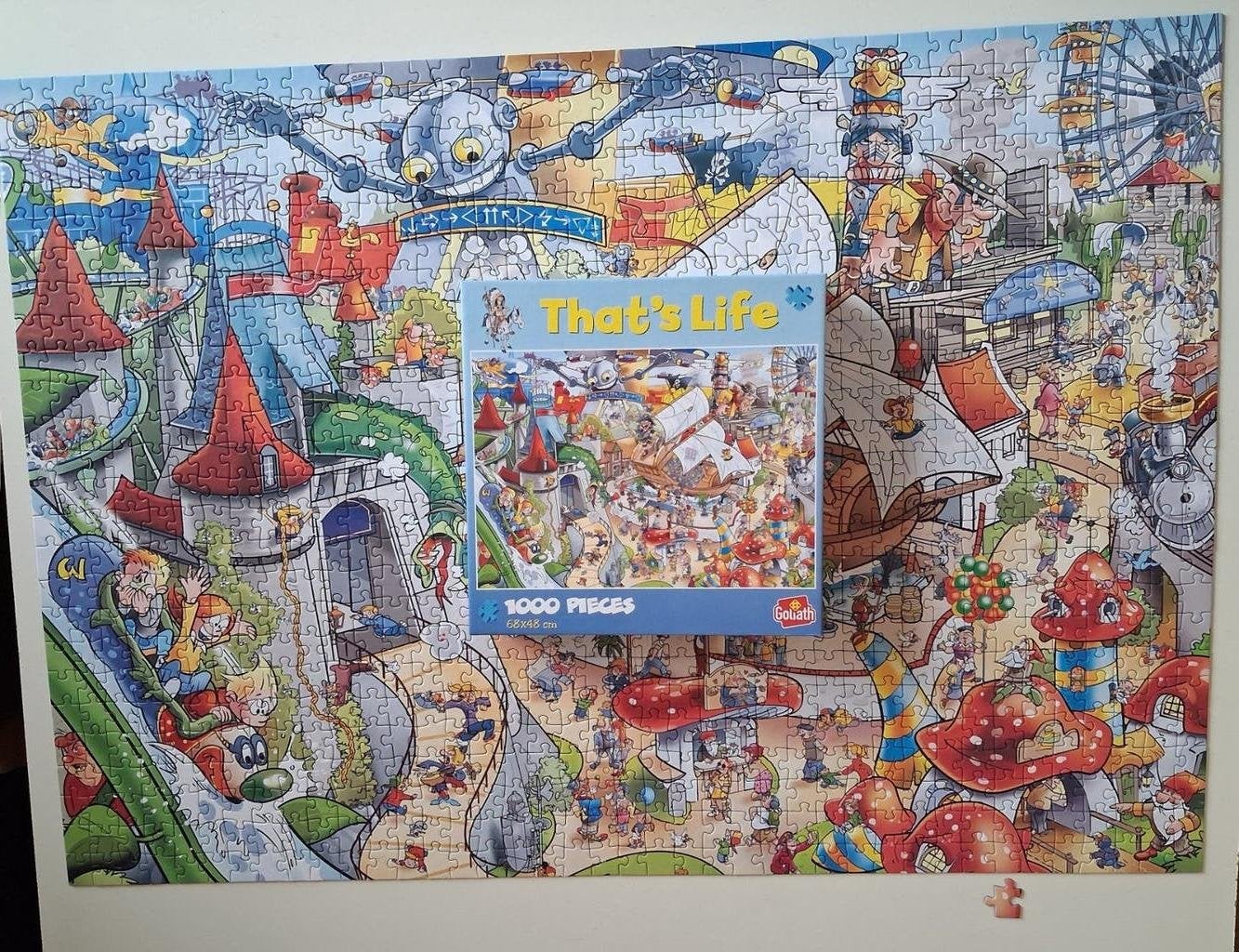 Wie mist dit Puzzel stukje Goliath Thats Life Amusement Park, Ophalen of Verzenden, 500 t/m 1500 stukjes, Nieuw, Legpuzzel
