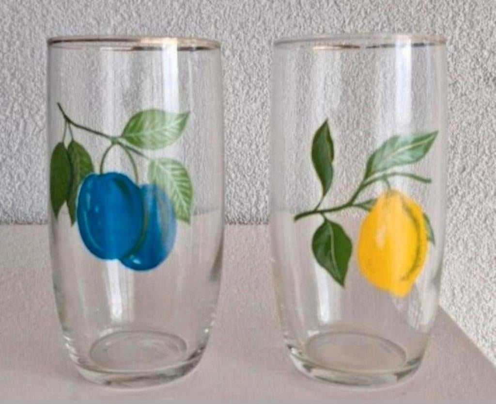 Twee Fruit glazen, Verzamelen, Ophalen of Verzenden, Zo goed als nieuw