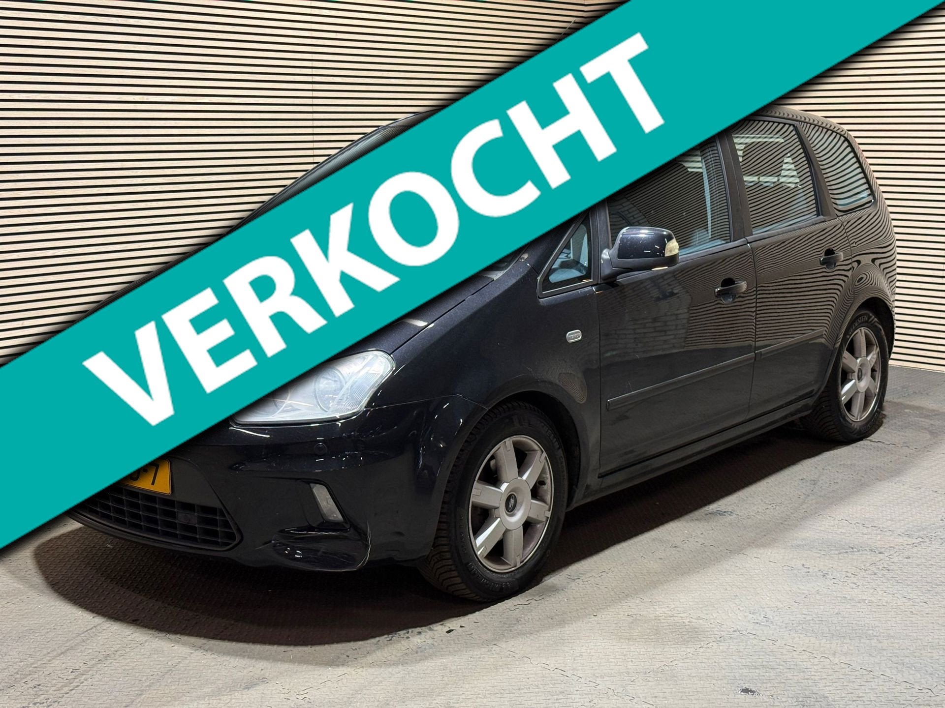 Ford C-Max 1.8-16V Titanium | Airco | Cruise | Trekhaak, Auto's, Gebruikt, 4 cilinders, Overige brandstoffen, Zwart