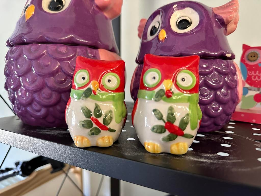 Charmant uiltjes peper en zout stelletje, Ophalen, Overige typen, Zo goed als nieuw, Steen/keramiek