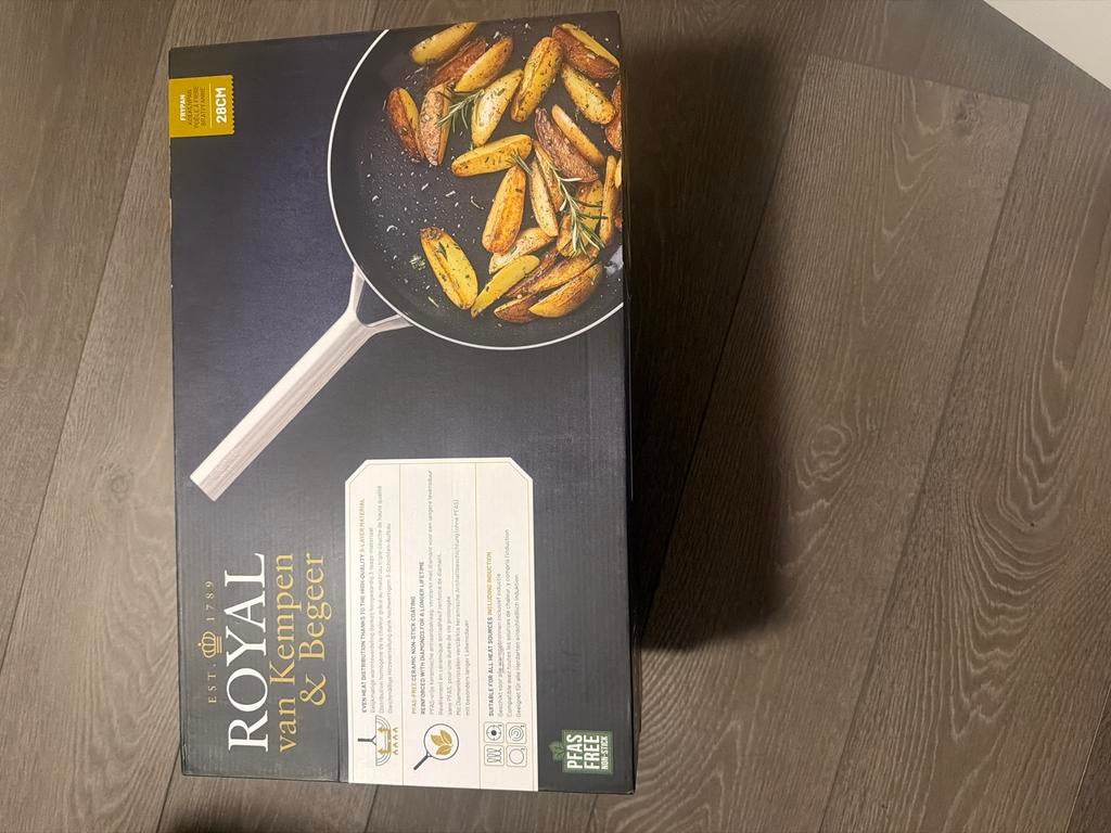 Nieuw ✅ Royal van Kempen & Begeer Koekenpan 28CM PFAS-vrij, Overige materialen, Inductieplaat, Nieuw, Ophalen of Verzenden