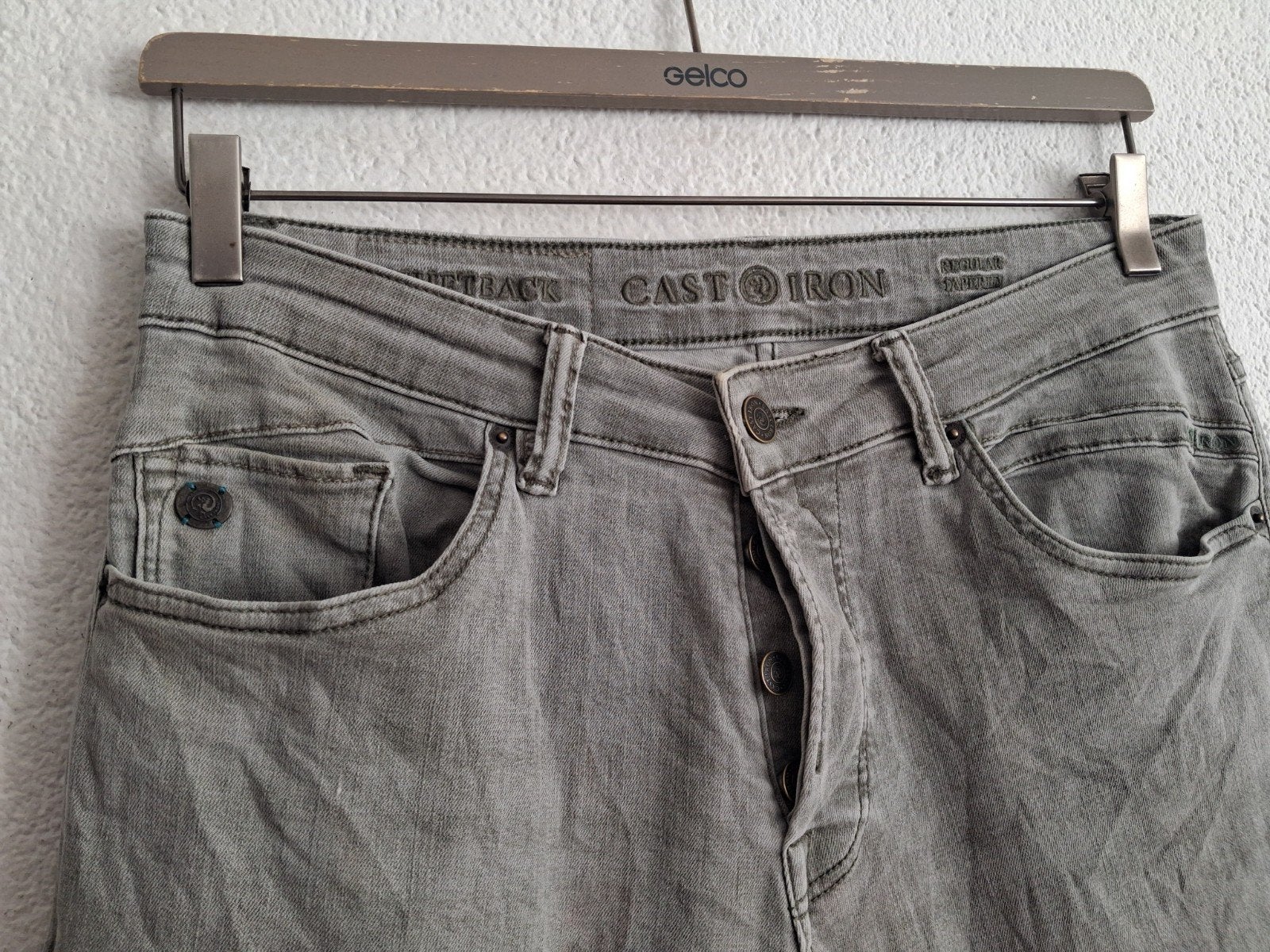 Cast Iron Premium Denim Jeans W34/L32 Grijs, Ophalen of Verzenden, W33 - W34 (confectie 48/50), Gedragen, Cast Iron