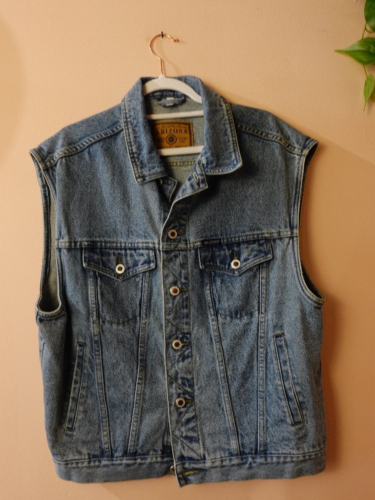 Arizona Heren Denim Gilet Lichtblauw Jeansvest M, Kleding | Heren, Ophalen of Verzenden, N.v.t, N.v.t, N.v.t