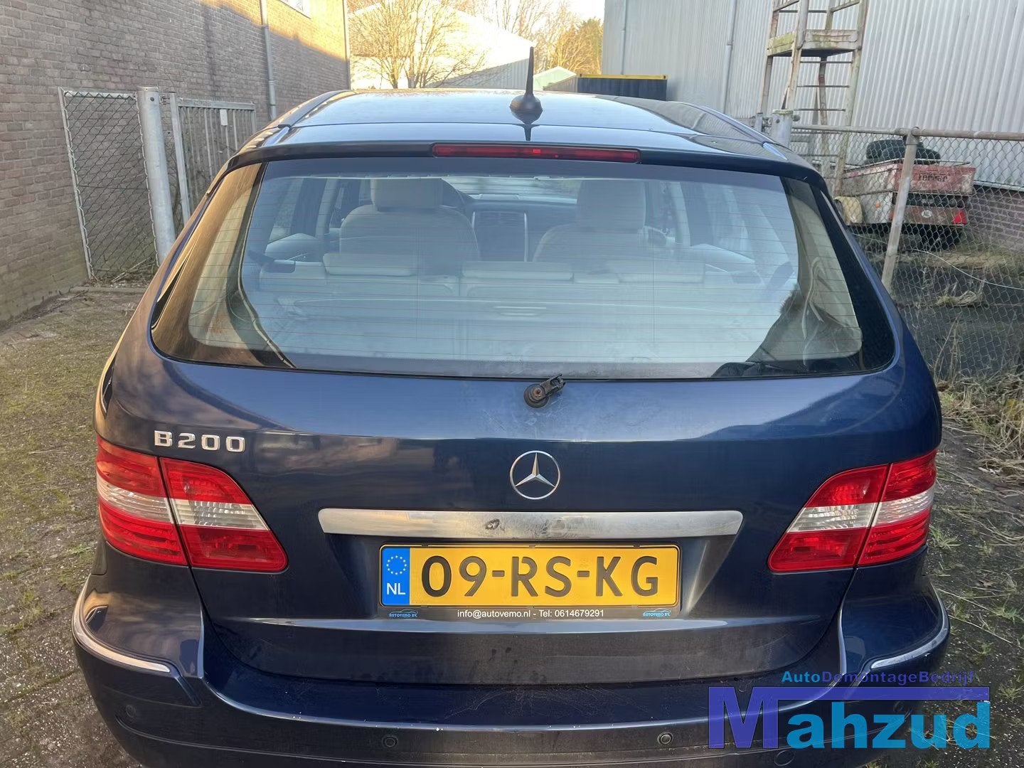 MERCEDES B KLASSE W245 blauw 375 achterklep 2005-2011, Gebruikt, Mercedes-Benz AG, Deur, Mercedes-Benz