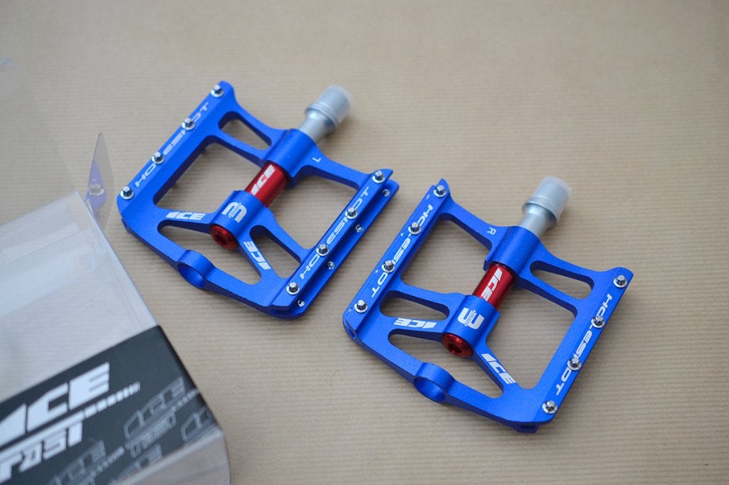 ICE Holeshot flatpedals mtb/bmx - zgan, Ophalen of Verzenden, Zo goed als nieuw, BMX, Crankstel of Pedalen