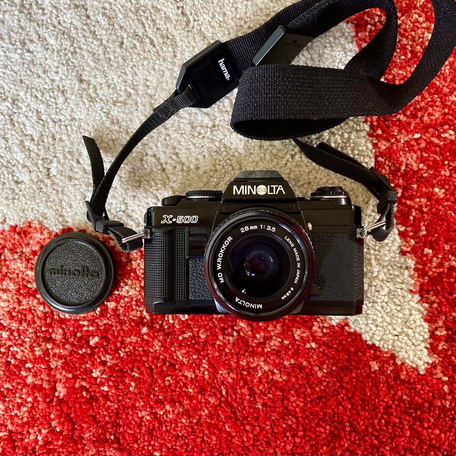 Minolta X-500 met 28mm lens. Topstaat, Audio, Tv en Foto, Ophalen of Verzenden, Zo goed als nieuw, Spiegelreflex, Minolta