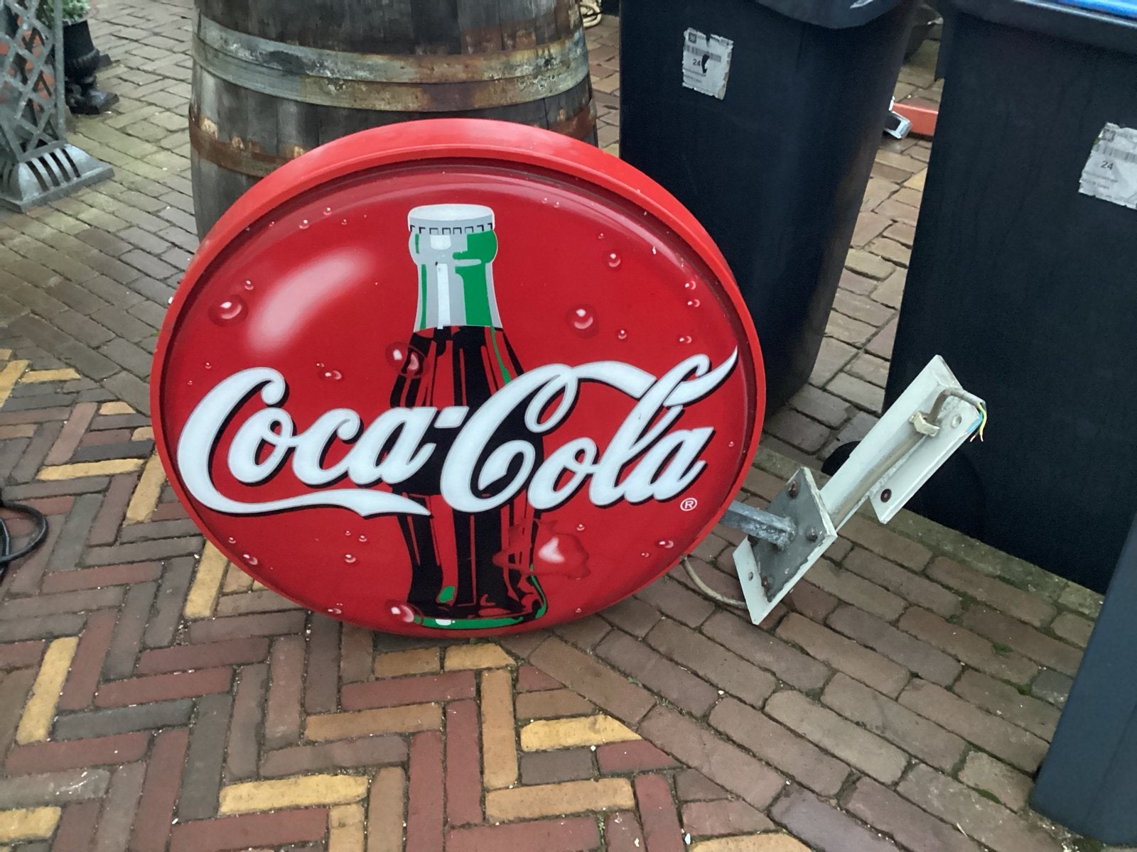 Coca-Cola Lichtbak - Vintage Reclamebord, Ophalen, Gebruikt, Lichtbak of (neon) lamp