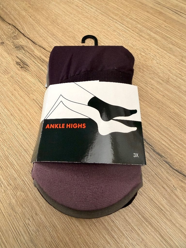 Nieuw set van 3 paar Hema pantysokken ‘purple’  36-42, Sokken en Kniesokken, Overige kleuren, Maat 35 t/m 38, Nieuw