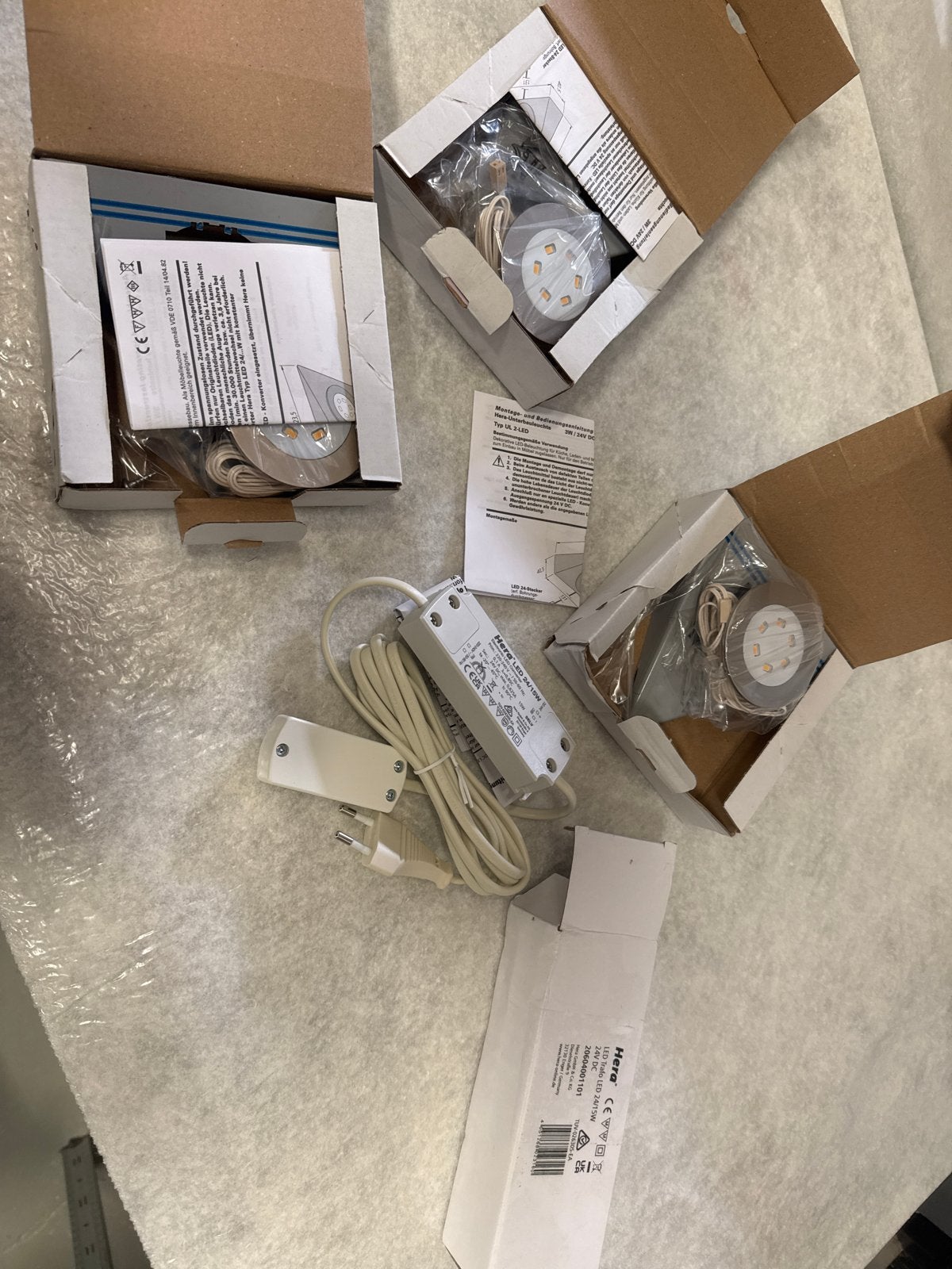 Hera LED inbouwspots met trafo - 3 stuks, Overige merken, Nieuw, Overige fittingen, Zilver