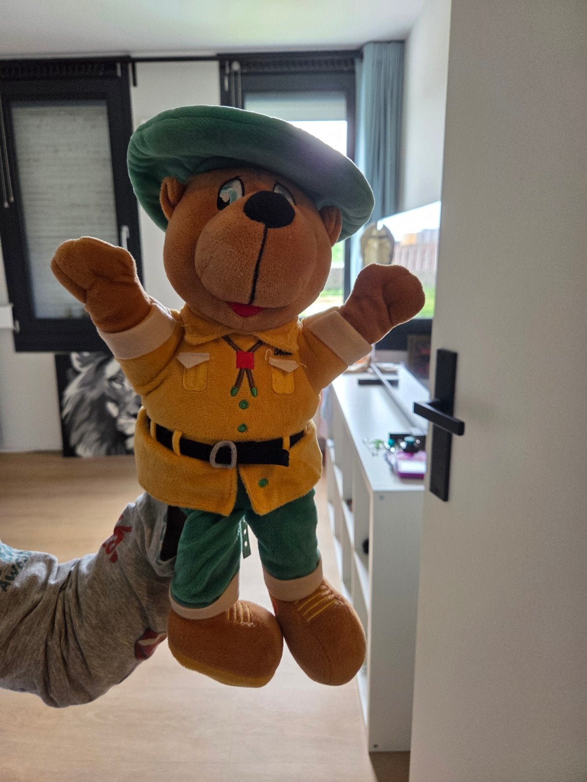 Bollo knuffel handpop, Kinderen en Baby's, Speelgoed | Knuffels en Pluche, Overige merken, Overige karakters, Beer, Ophalen of Verzenden