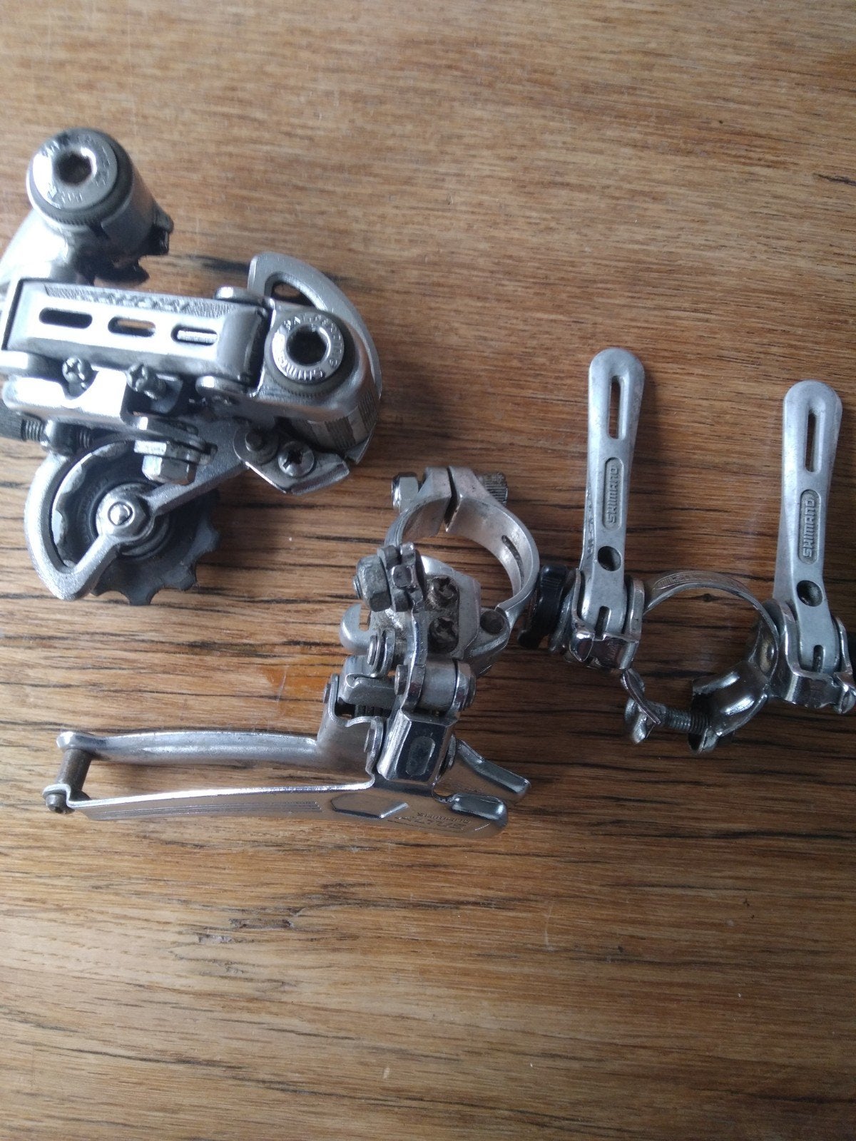 Shimano Altus, derrialeur set., Gebruikt, Ophalen of Verzenden, Derailleur of Ketting, Aluminium