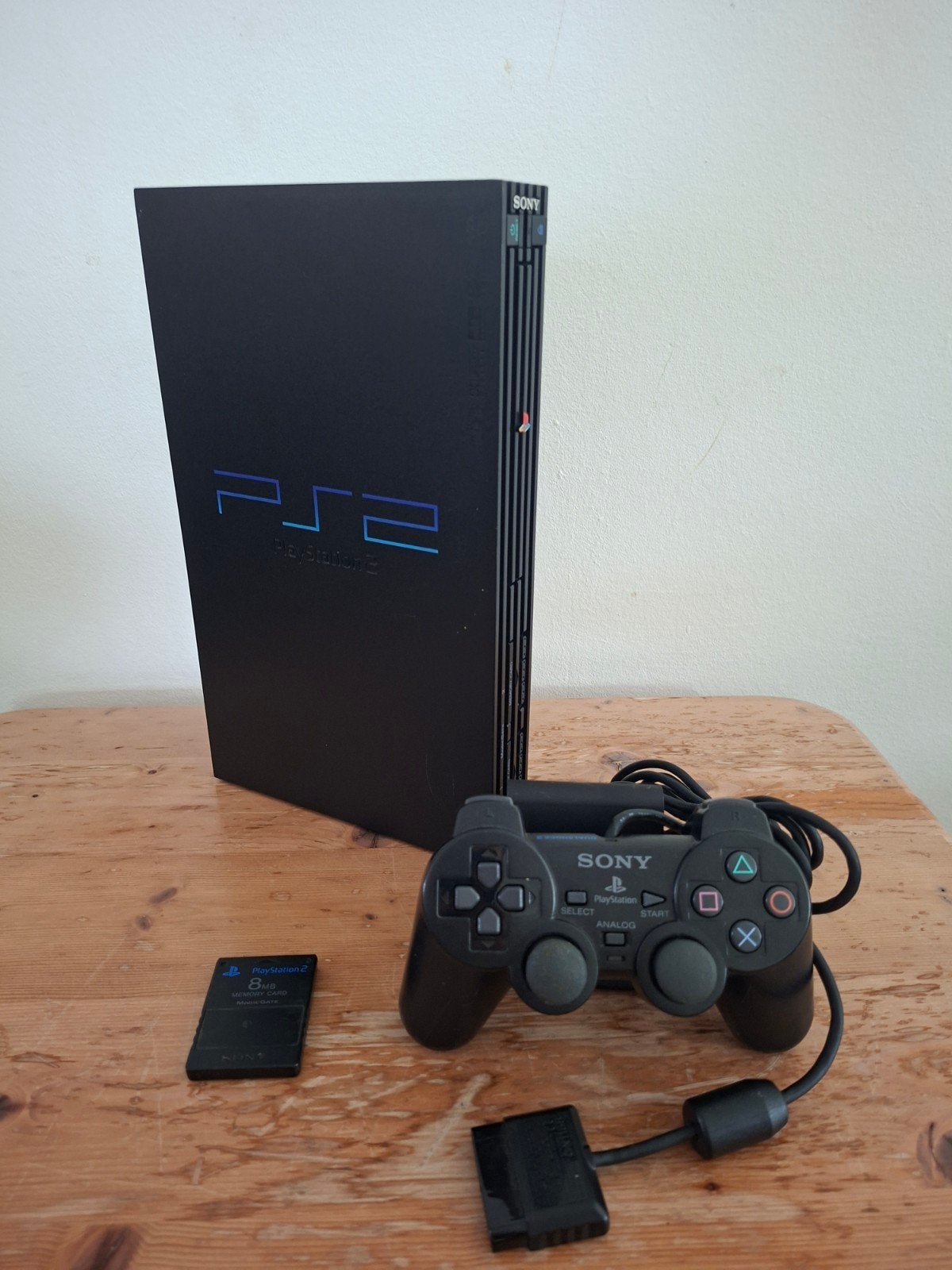 playstation 2 phat spelcomputer set (zwart), Ophalen of Verzenden, Zo goed als nieuw, Met 1 controller