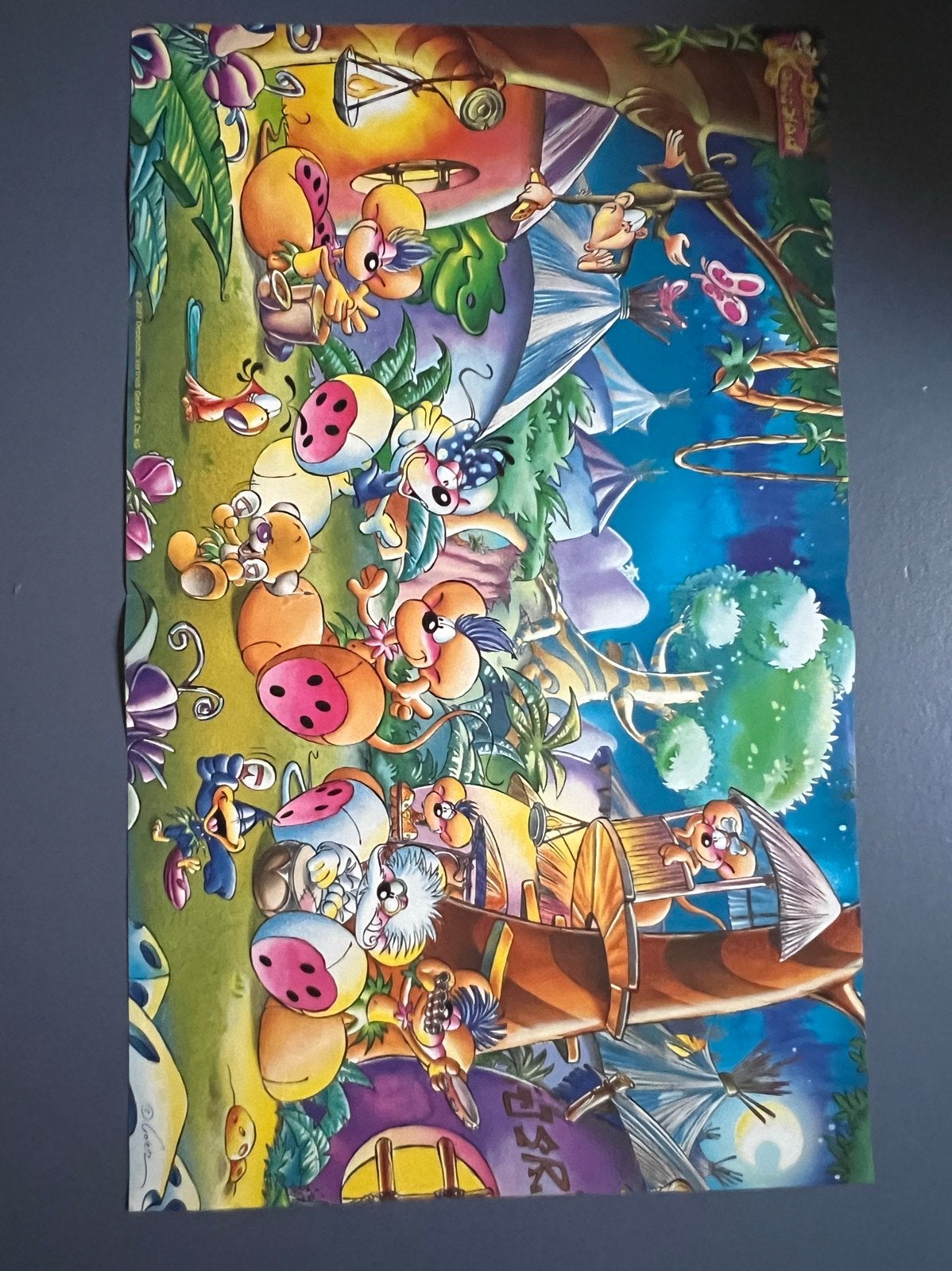 Diddl dubbelzijdige poster, Ophalen of Verzenden, Diddl, Gebruikt, Plaatje of Poster