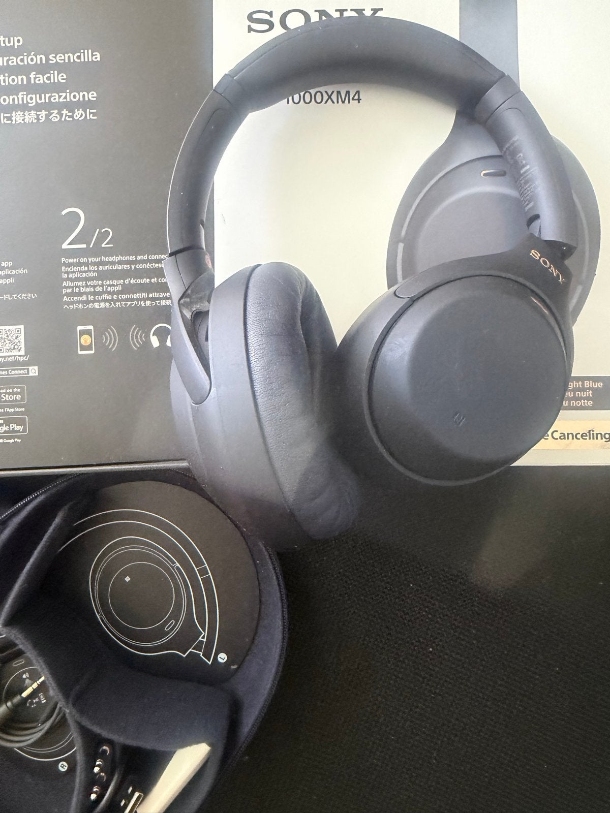 Sony WH-1000XM4 Draadloze Noise Cancelling Koptelefoon, Audio, Tv en Foto, Koptelefoons, Zo goed als nieuw, Over-ear, Sony, Blauw
