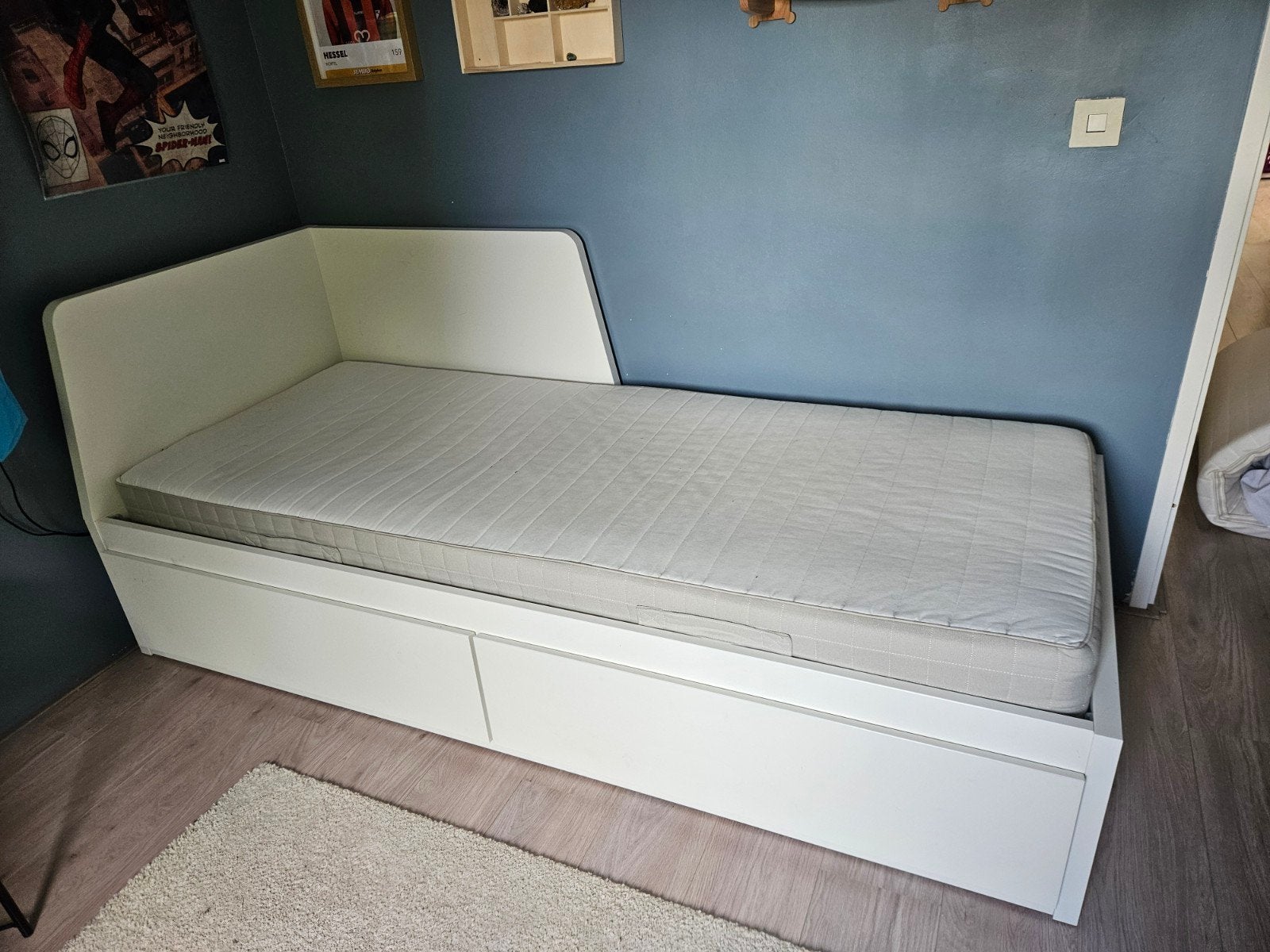 GRATIS heel fijn bed, Huis en Inrichting, Ophalen, Gebruikt, Eenpersoons, Wit