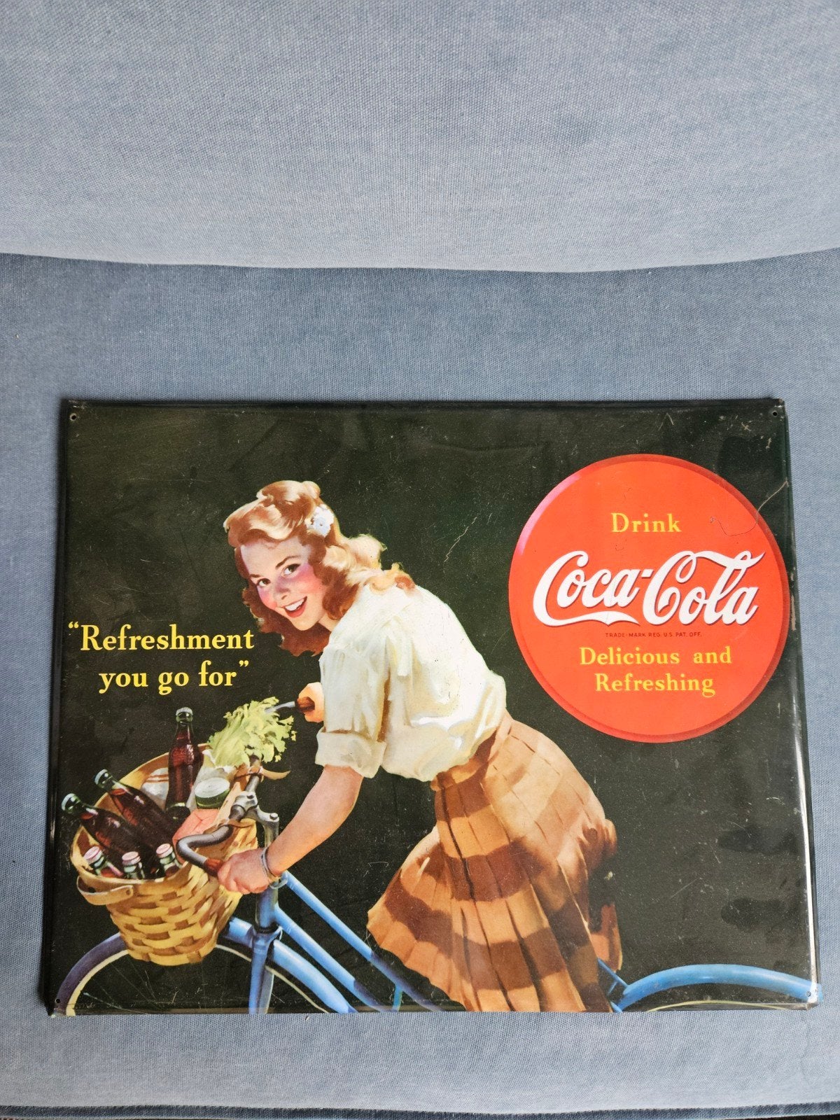 reclamebord Coca Cola, Verzamelen, Merken en Reclamevoorwerpen, Ophalen of Verzenden, Gebruikt, Reclamebord