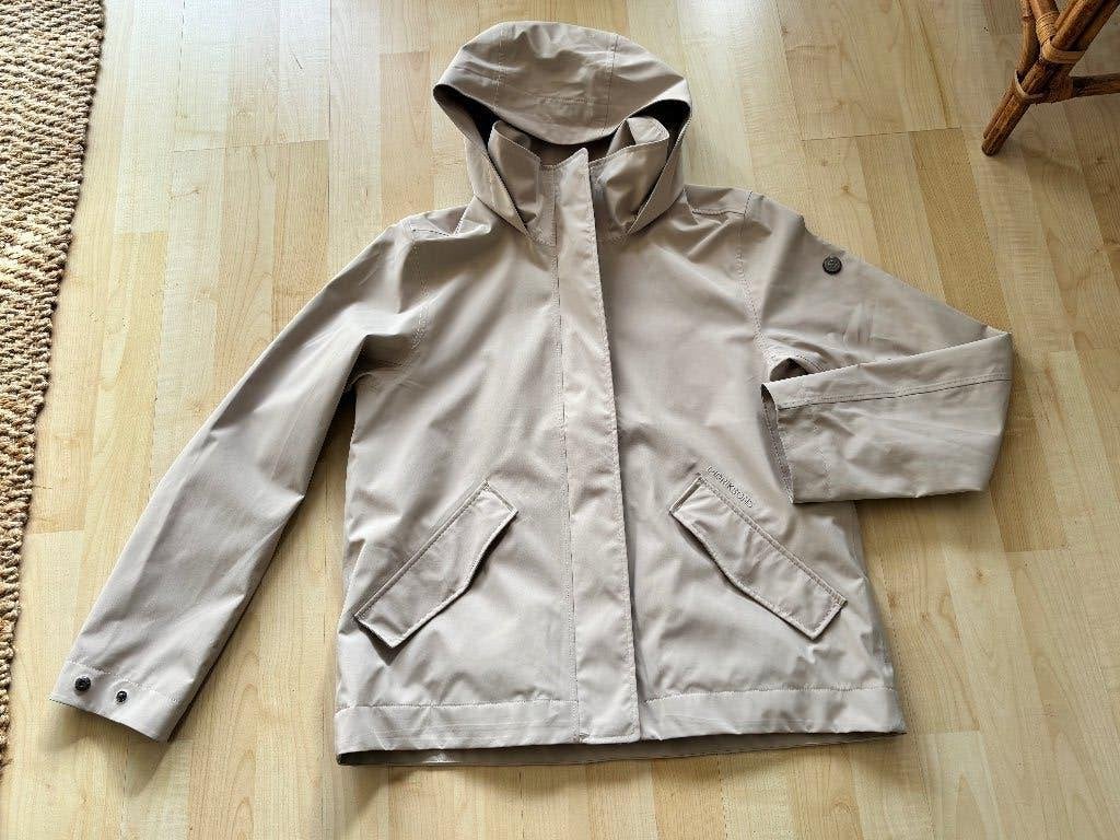 Didriksons Mabel Hardshell Jas Dames Maat: 40, Kleur: Beige, Maat 38/40 (M), Beige, Ophalen of Verzenden, Zo goed als nieuw