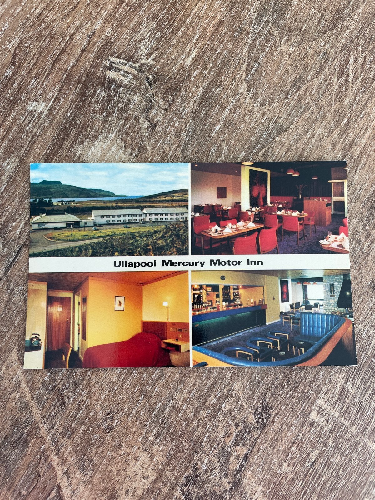 Vintage Ansichtkaart Ullapool Mercury Motor Inn Schotland, Verzamelen, Ophalen of Verzenden, Ongelopen, Engeland