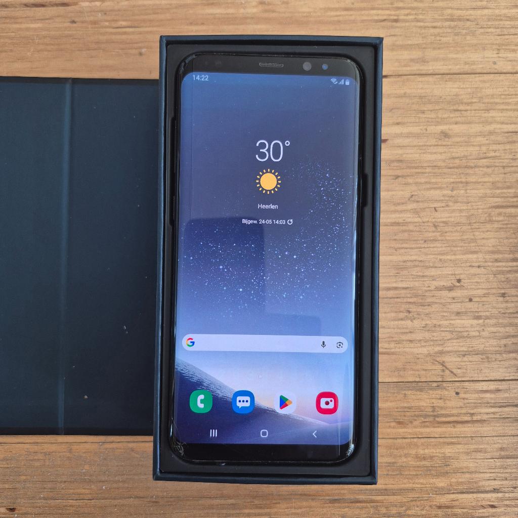 Samsung Galaxy S8 Plus met Flipcase, Gebruikt, Zwart, Touchscreen, Ophalen of Verzenden