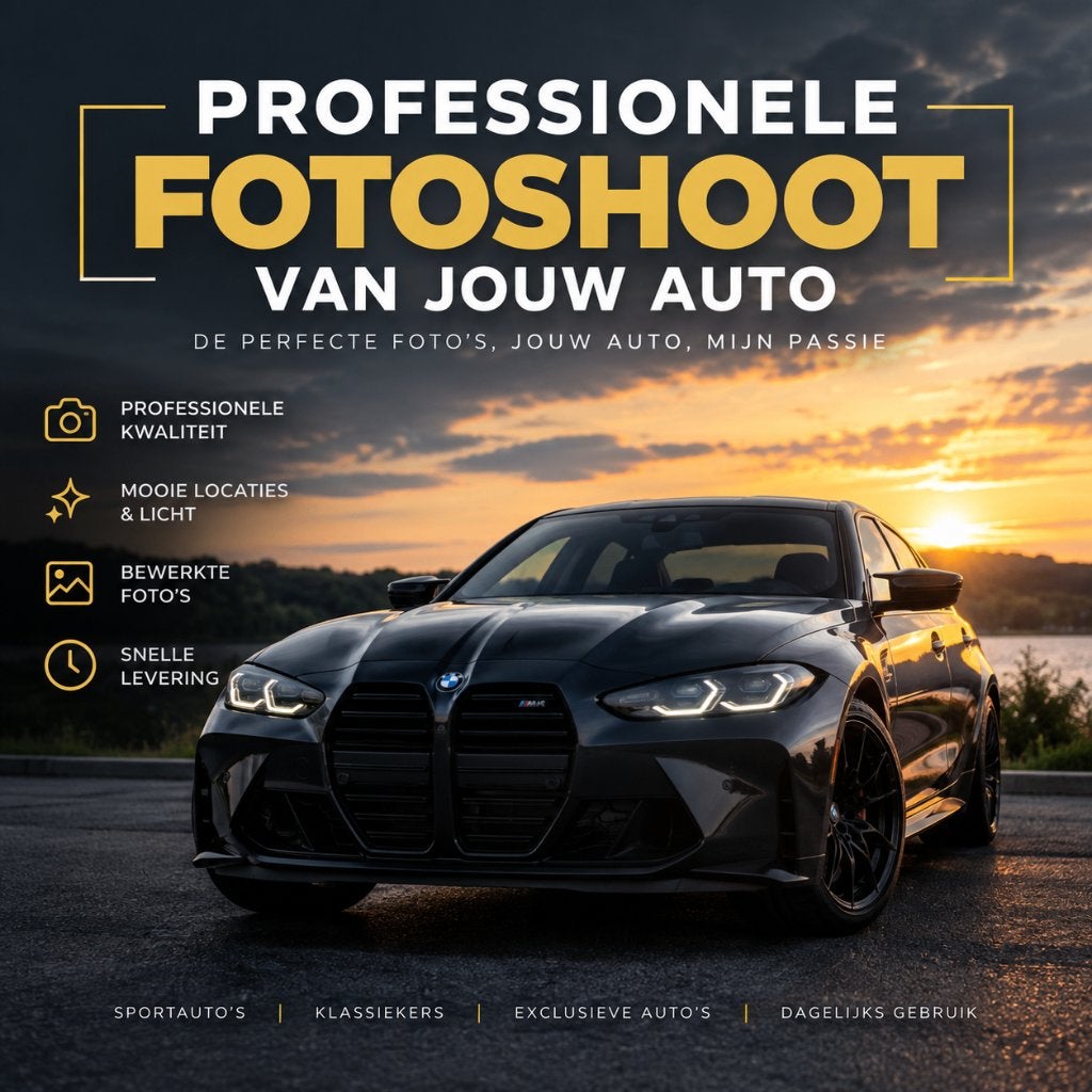 PROFESSIONELE FOTOSHOOT VAN JOUW AUTO, Ophalen of Verzenden, Nieuw