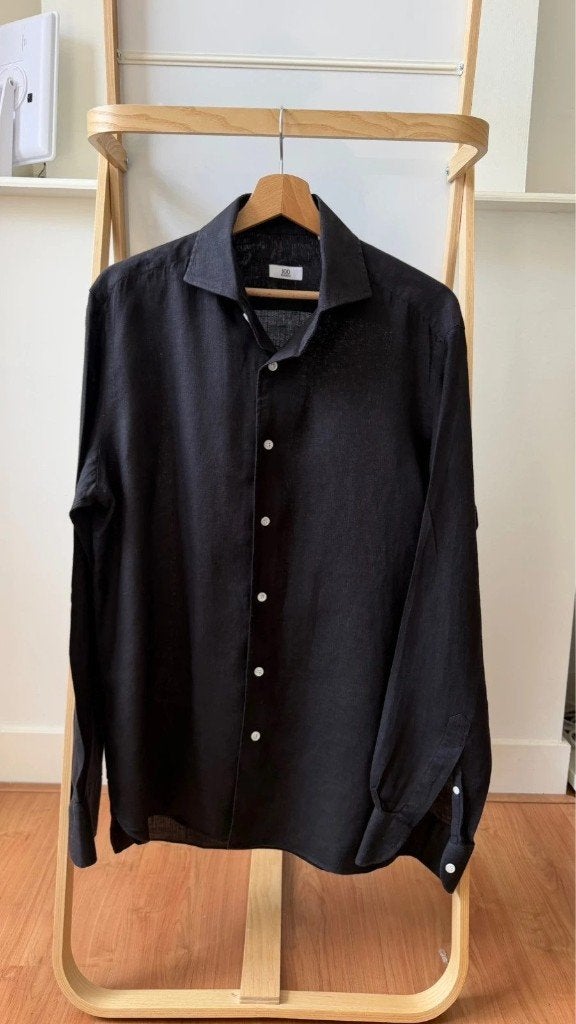 100Hands 100% Linnen Zwart Shirt Maat 42 Nieuw, Kleding | Heren, 100Hands, Verzenden, Zwart, Nieuw
