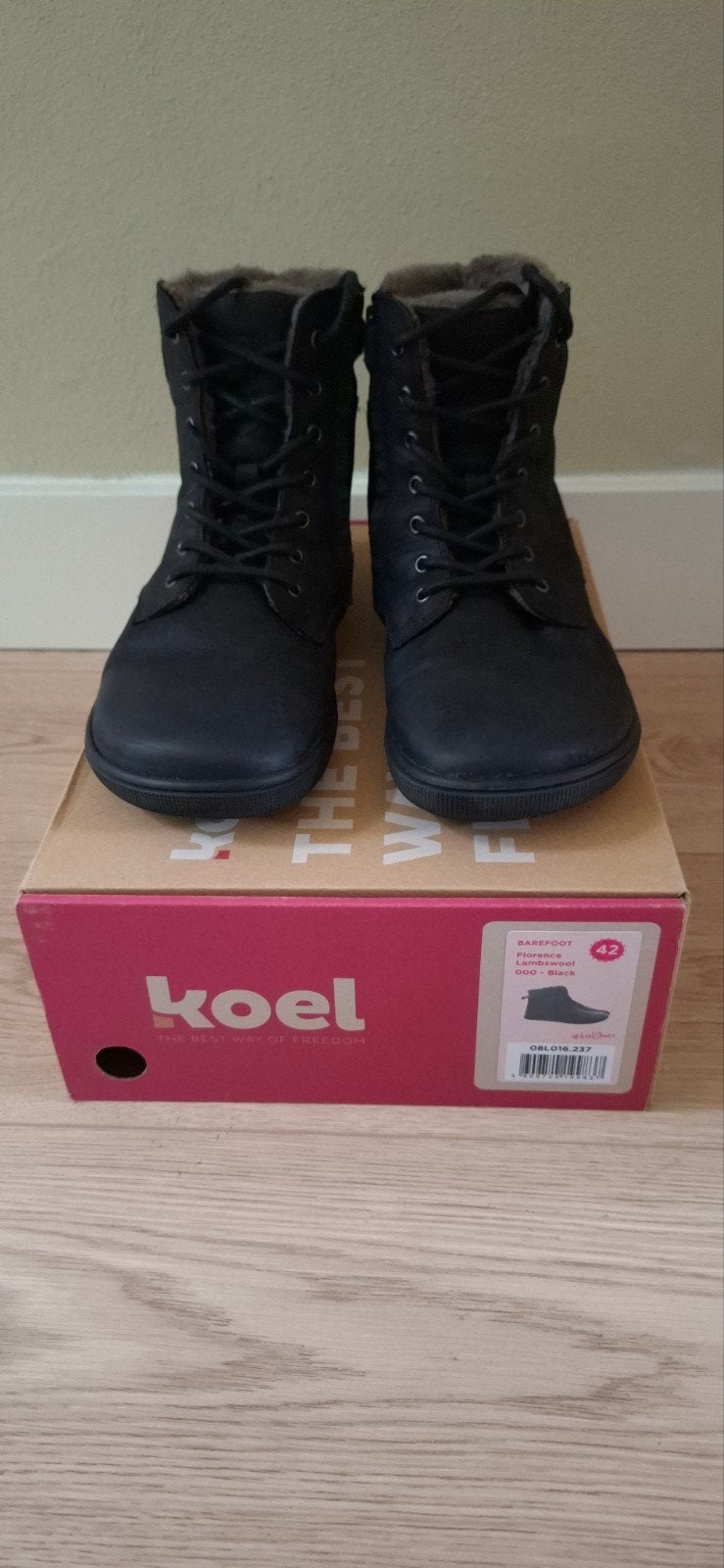 Barefoot Koel Florence met lamswol, maat 42, Ophalen of Verzenden, Gedragen, Zwart