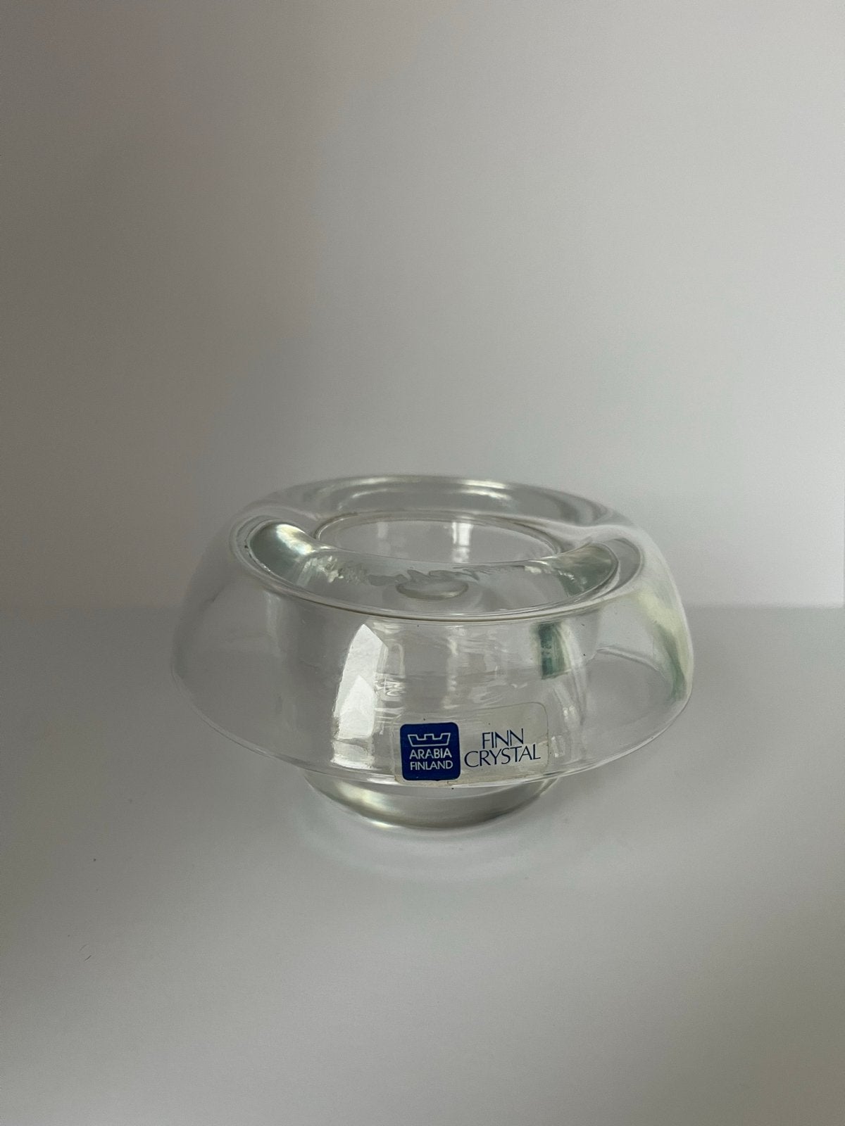 Finn Crystal Arabia Finland Glazen Theelichthouder, Antiek en Kunst, Antiek | Glas en Kristal, Ophalen of Verzenden