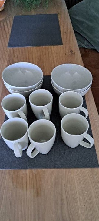 IKEA 365+ Porseleinen Bekers en Kommen - Set van 10, Huis en Inrichting, Ophalen, Gebruikt, IKEA, Kom(men)