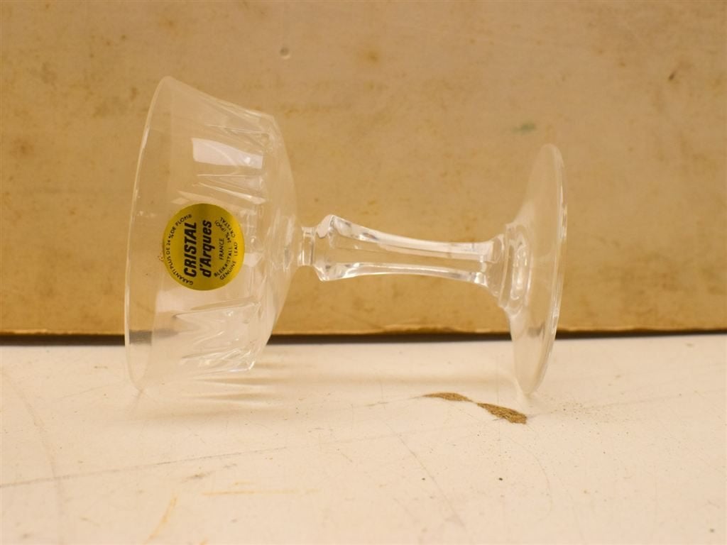 6 stuks Cristal d\'Argues champagnecoupes 52068, Ophalen of Verzenden, Gebruikt, Aardewerk, Bord(en)